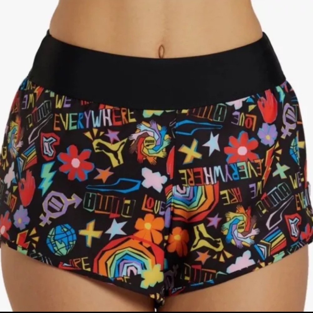 Puma Pride Print Women’s Shorts w/ Underline Size L